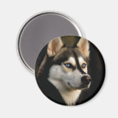 Aimant Beau Oreiller Husky Lrow (Recto/Verso)