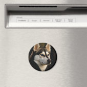 Aimant Beau Oreiller Husky Lrow (In Situ (Lave-vaisselle))