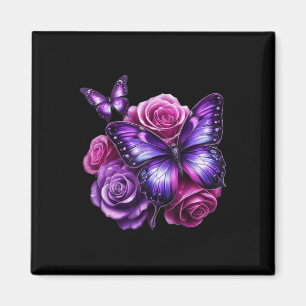 Aimant Beau Papillon Rose Violette Papillon Amoureux G