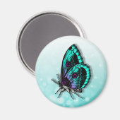Aimant Beau papillon Turquoise (Recto/Verso)