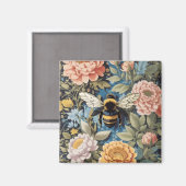 Aimant Beau Pastel Floral et Bumblebee (Recto/Verso)