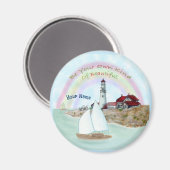 Aimant Beau phare rond (Recto/Verso)