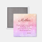 Aimant Beau Poème Mère Personnalisé (Recto/Verso)