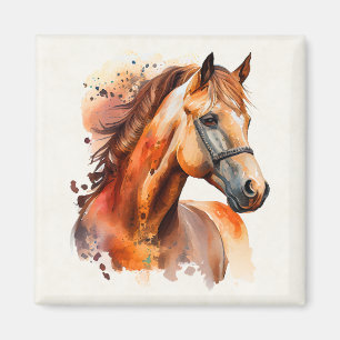 Aimant Beau Sorrel Horse Portrait