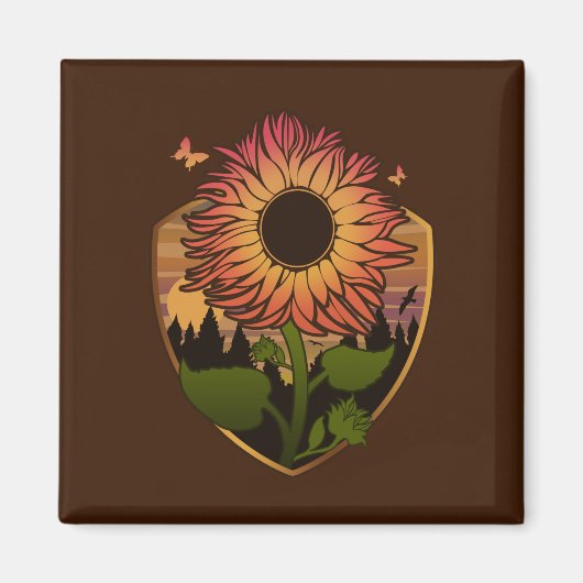 Aimant Beau tournesol (Devant)