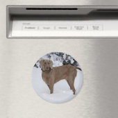 Aimant Beau Weimaraner dans la neige (In Situ (Lave-vaisselle))