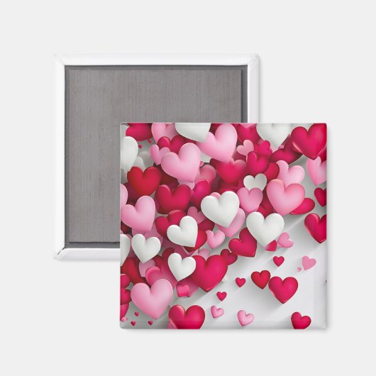 Aimant Beaucoup d'aimant de coeur (Recto/Verso)