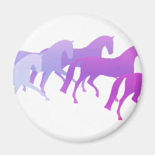 Aimant Beaucoup de chevaux (pourpres)