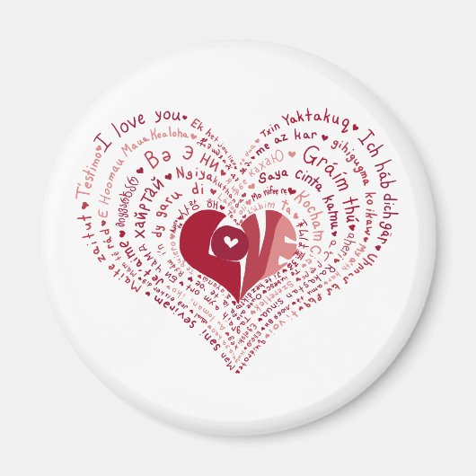 Aimant Beaucoup de langues amoureuses (Devant)