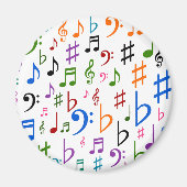 Aimant Beaucoup de notes et de symboles musicaux (Devant)