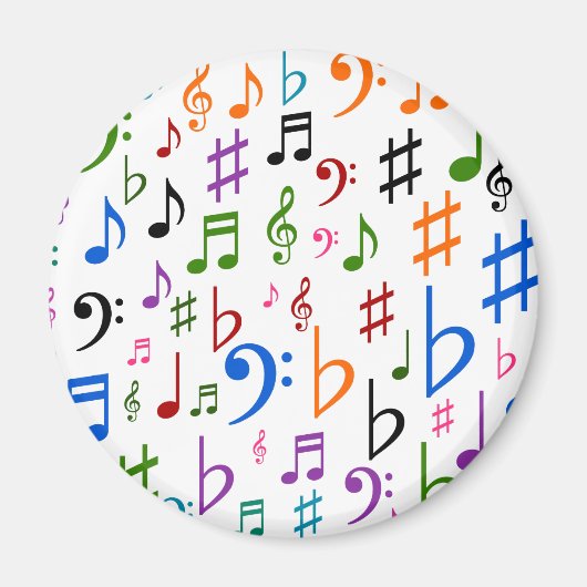 Aimant Beaucoup de notes et de symboles musicaux (Devant)