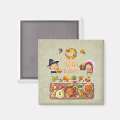 Aimant Beaucoup Remercient Pèlerin Et Fête De L'Action De (Recto/Verso)