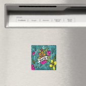 Aimant Beauté de l'oreiller avec fleurs (In Situ (Lave-vaisselle))