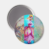 Aimant BEAUTÉ EN ROSE / Plante papillon magique (Recto/Verso)