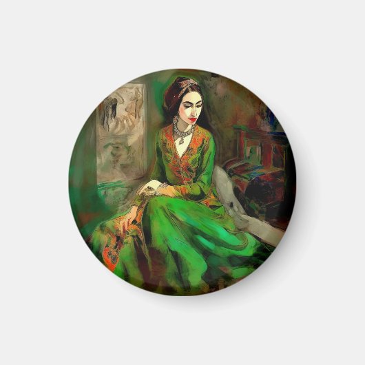 Aimant Beauté en vert (Devant)