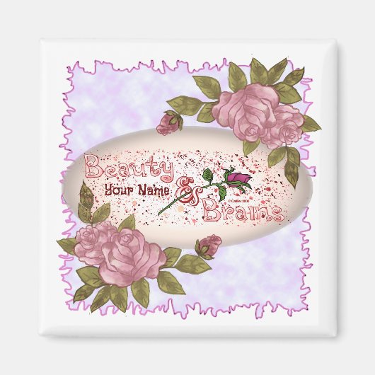 Aimant Beauté et cerveaux (Devant)