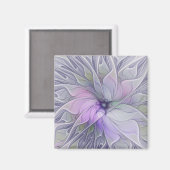 Aimant Beauté étonnante Fleur d'art Abstrait fractal mode (Recto/Verso)