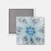 Aimant Beauté florale Abstraite moderne Blue Pastel Flowe (Recto/Verso)