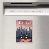 Aimant Beautifu Istanbul Turquie Rétro Cityscape (In Situ (Lave-vaisselle))