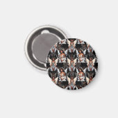 Aimant Beautiful Black Girl Angels Pattern Design -Dark (Recto/Verso)