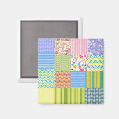 Aimant Beautiful patchwork design (Recto/Verso)