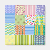 Aimant Beautiful patchwork design (Devant)