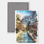 Aimant Beautiful San Antonio Texas Vintage City  (Recto/Verso)