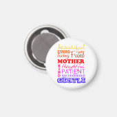 Aimant Beautiful, strong, friend, patient mother (Recto/Verso)