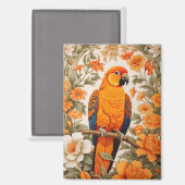 Aimant Beautiful Sun Conure William Morris Inspired (Recto/Verso)