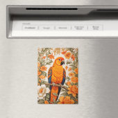 Aimant Beautiful Sun Conure William Morris Inspired (In Situ (Lave-vaisselle))