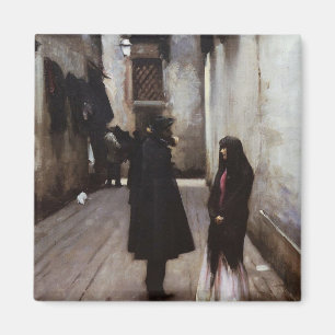 Aimant Beaux-arts vénitiens de rue peignant John Sargent