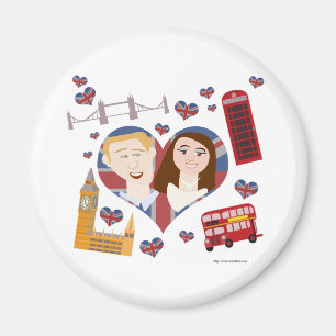 Aimant Beaux couples royaux de mariage