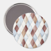 Aimant Beaux Diamants Bleus Crème Beige Marron (Recto/Verso)
