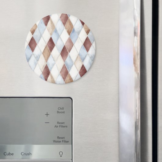 Aimant Beaux Diamants Bleus Crème Beige Marron (In situ (réfrigérateur))