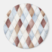 Aimant Beaux Diamants Bleus Crème Beige Marron (Devant)