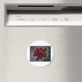 AIMANT BEAUX ROSES ROUGES (In Situ (Lave-vaisselle))