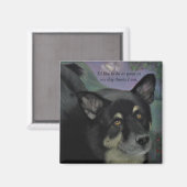 Aimant Beaux yeux de chien noir (Recto/Verso)