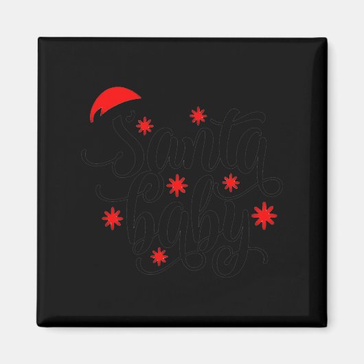 Aimant Bébé au Père Noël Annonce de Grossesse Noël Père N (Devant)