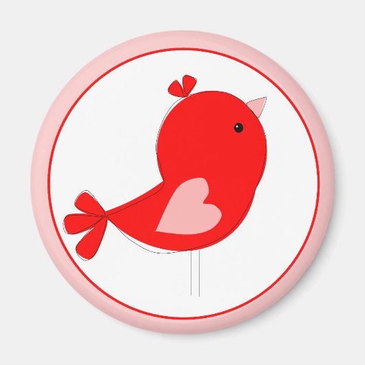 Aimant Bébé avec PInk Heart (Devant)