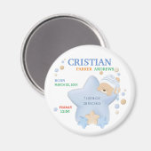 Aimant Bébé Bébé Garçon Bébé Stats de naissance Magn (Recto/Verso)
