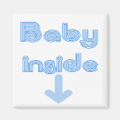 Aimant Bébé bleu à l'intérieur (Devant)