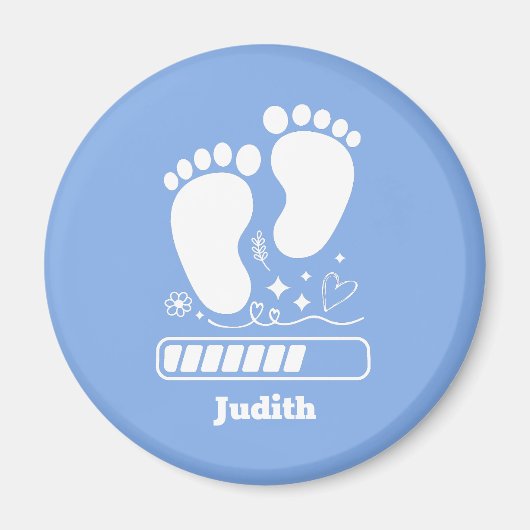 Aimant Bébé Bleu en Chargement (Devant)