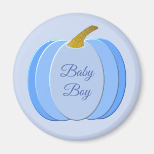 Aimant Bébé Bleu mignon Citrouille Personnalisé