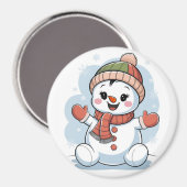 Aimant Bébé Bonhomme de Neige (Recto/Verso)