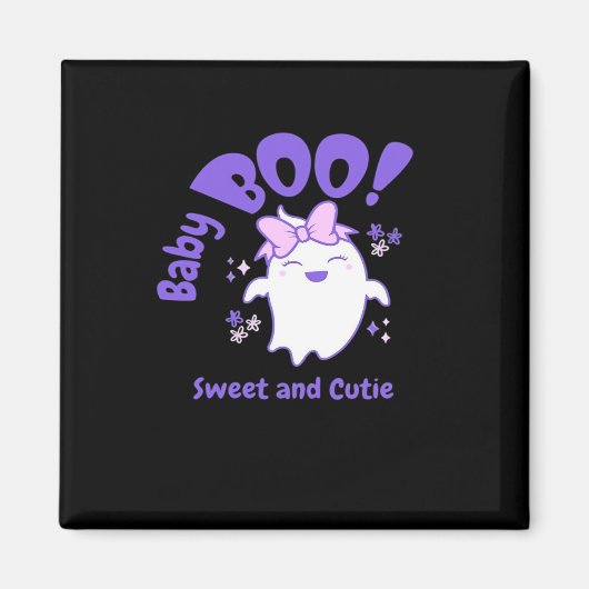Aimant Bébé Boo ! Design Halloween Sweet Et Toddler (Devant)
