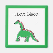 Aimant Bébé Brontosaurus Dinosaure Dessin Dessin (Devant)
