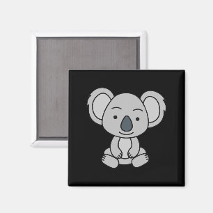 Aimant Bébé Cute Koala Avec Le Sourire Assis