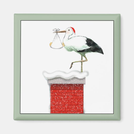 Aimant Bébé de Noël Décembre (Devant)