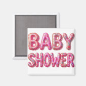 Aimant Bébé douche naissance (Recto/Verso)