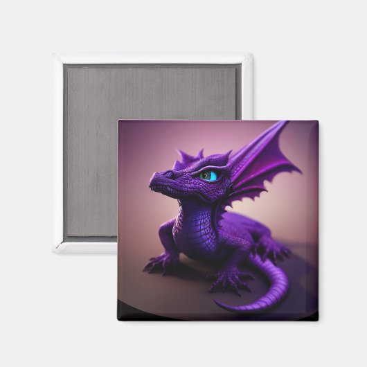 Aimant bébé dragon violet magnet (Recto/Verso)